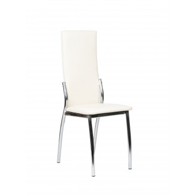 Стул ВВР Оскар ваниль/хром, экокожа